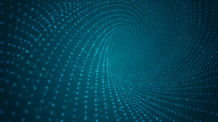 Abstract background of bright glowing particles and paths. vector illustrationのイラスト素材