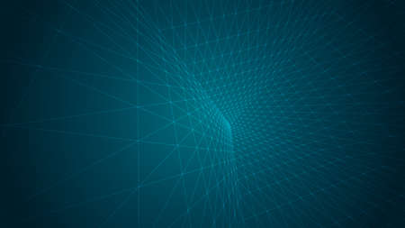 Abstract background of bright glowing particles and paths. vector illustration
