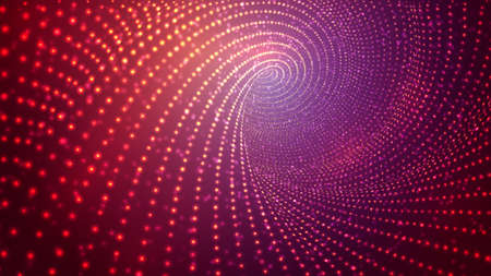 abstract vector background, bright infinite tunnel of glowing segments.のイラスト素材