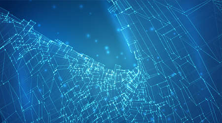 vector geometric background. abstract square shapes and bendsのイラスト素材