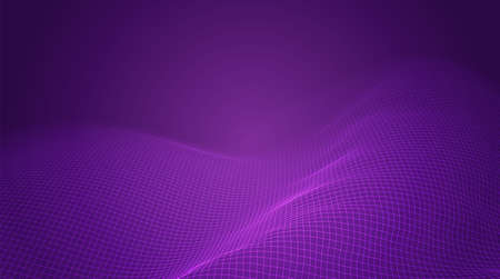 abstract vector 3d background with bends and waveのイラスト素材