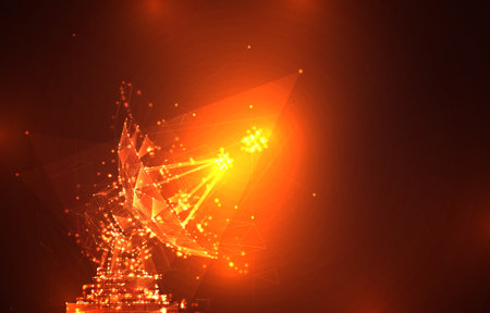 abstract vector. radio antenna. astronomy and space researchのイラスト素材