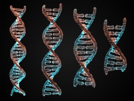 vector set abstract element. scientific research and treatment of diseases. DNAのイラスト素材