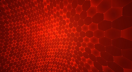 Vector 3d object from a hexagon grid with dots. stylish designのイラスト素材