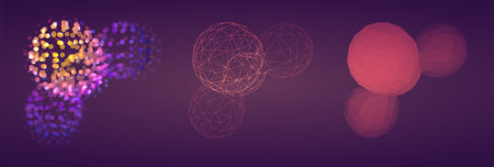 vector abstract shape. bright colors and highlights. neon rainbow.