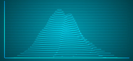 vector mountain layout, diagram, layers of the landscape heightのイラスト素材