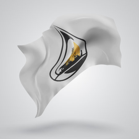 oil, vector 3d flag with waves on a white backgroundのイラスト素材