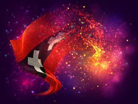 Amsterdam, vector 3d flag with a splash of paint dots, explosion of colored dotsのイラスト素材