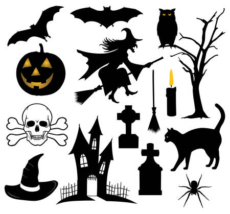 Set of Halloween thingsのイラスト素材