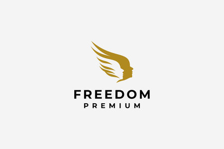 freedom face human logo premiumのイラスト素材