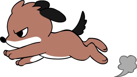 Puppy runsのイラスト素材