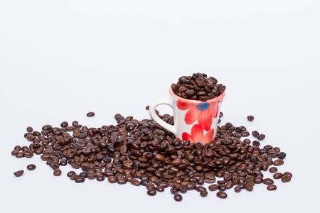 coffee on white backgroundの写真素材