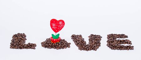 coffee on white backgroundの写真素材