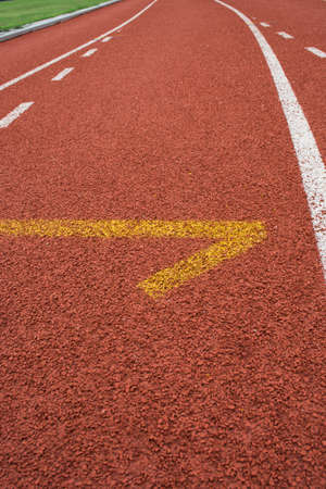 Athletics Track Lane made with orange rubber
