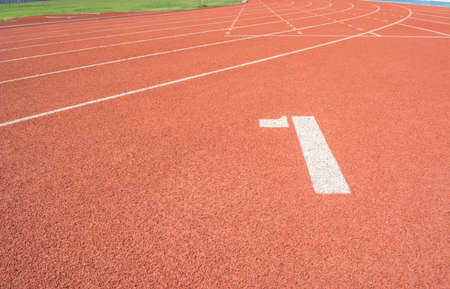 athletics Track Lane made with orange rubber