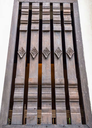 Traditional Thai style carving art at the templeの写真素材