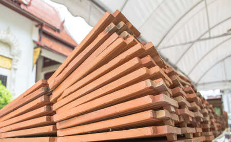 Traditional Thai style art of roof in temple background imageの写真素材