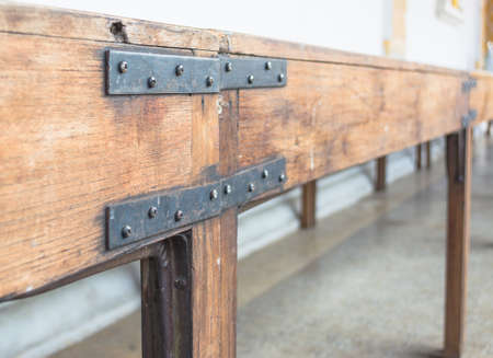 old wooden table corner