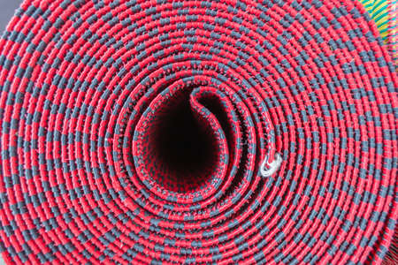 roll of floor mat textureの写真素材