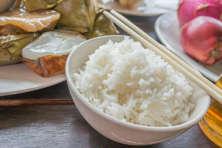 vary of food on chinease new year dayの写真素材