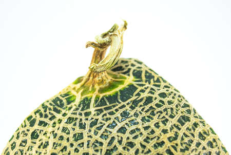 photo of fresh cantaloupe on white backgroundの写真素材