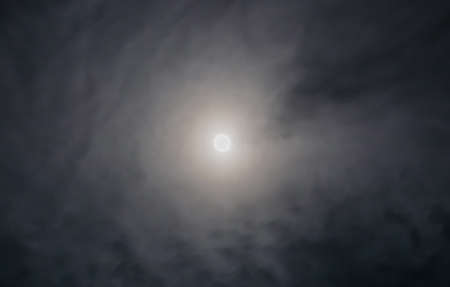 full moon with white cloud and stars image