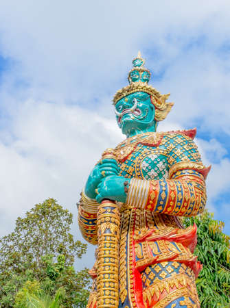 Giant statue in Thai temple,Public statue in thailand.の写真素材