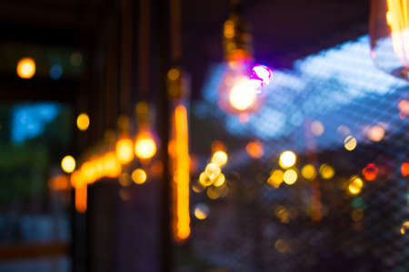 coffee shop  blur background with bokeh image.の写真素材