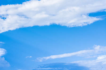 image of clear sky and white clouds on day time.の写真素材