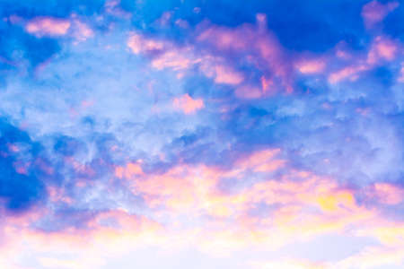 white cloud and blue sky background image.の写真素材
