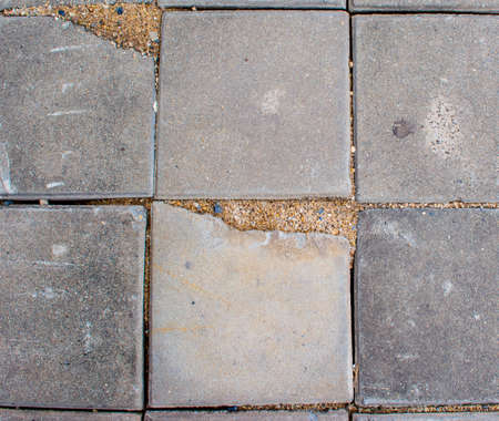 image of soil and dirty sidewalk.の写真素材