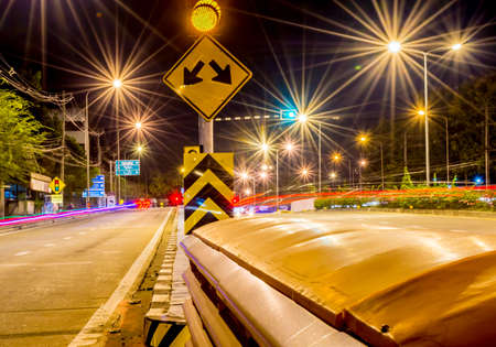 Long exposure traffic scene of Thailand .の写真素材