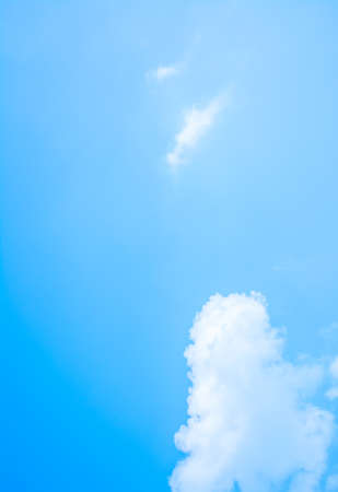 white cloud and blue sky background image.の写真素材