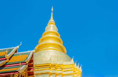 Wat Phra That Hariphunchai, Thailand the Buddhist temple in Lamphun, Thailand.の写真素材