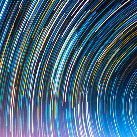 image of Long exposure star trails .