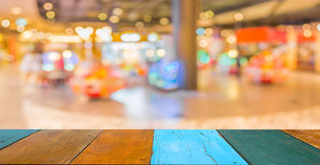 blurred image of shopping mall and people .の写真素材