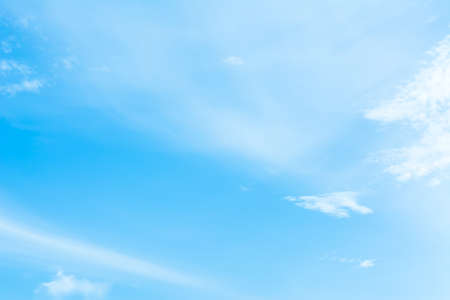 image of clear sky with white clouds on day time for background usage .の写真素材