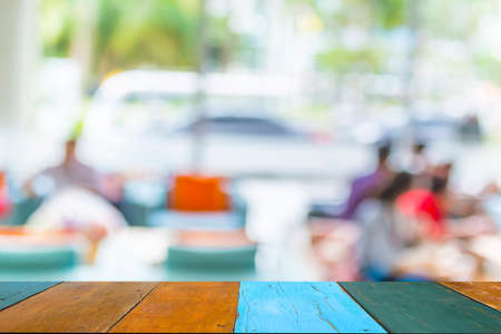 blur image of people sit in living room .の写真素材
