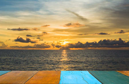slow speed shutter of blue sea and sky