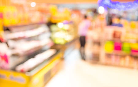 image of food store blur  with bokeh for background usage.の写真素材