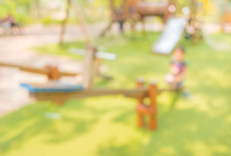 Defocused and blur image of childrenの写真素材