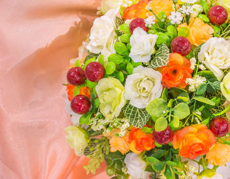 image of fake mixed colorful flower .の写真素材