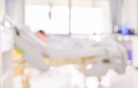 blurred image of Patient with drip in hospital for background usage.の写真素材