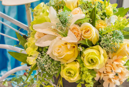 image of fake mixed colorful flower .の写真素材