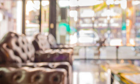 blur image of luxury living room for background usage .の写真素材