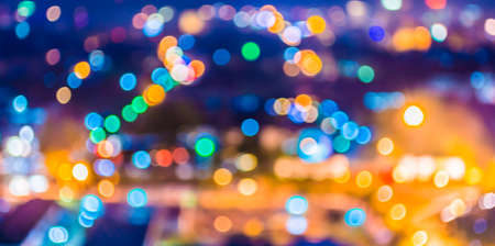 blur lights from Chiang Mai, Thailand for background usage .の写真素材