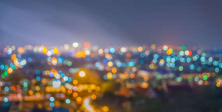 blur lighhts from Chiang Mai, Thailand for background usage .の写真素材