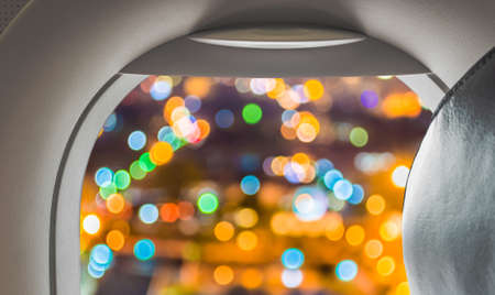 blur lights from Chiang Mai, Thailand for background usage .の写真素材