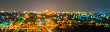 blur lighhts from Chiang Mai, Thailand for background usage .の写真素材