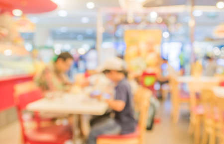 blurred image of Coffee shop blur background with bokeh.の写真素材